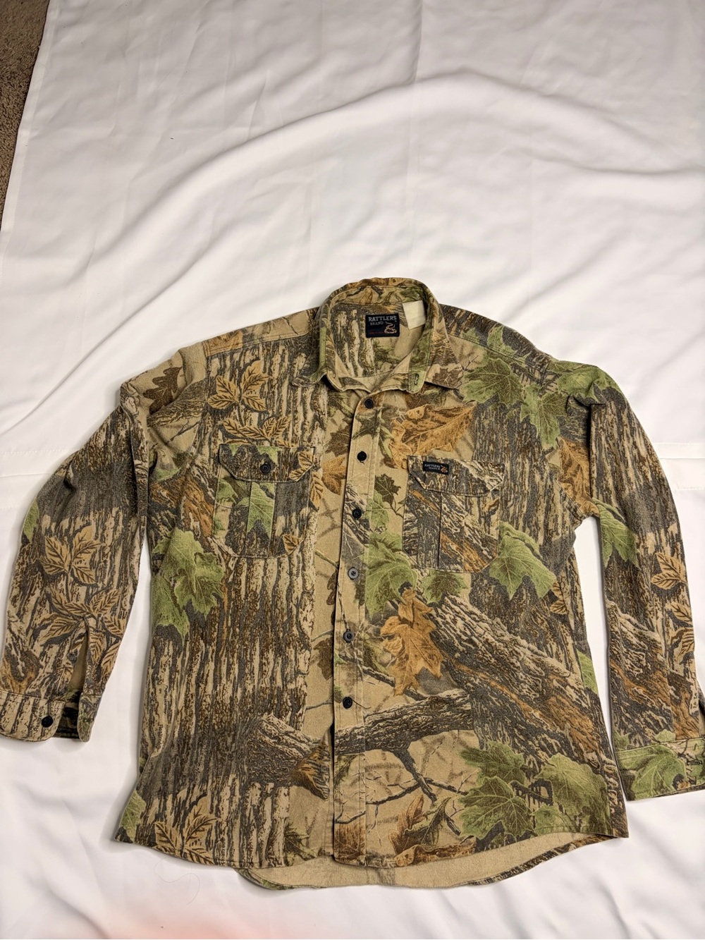 Rattlers Brand VTG Realtree Camo Jacket Made in the USA Mens Lg Single Stitch